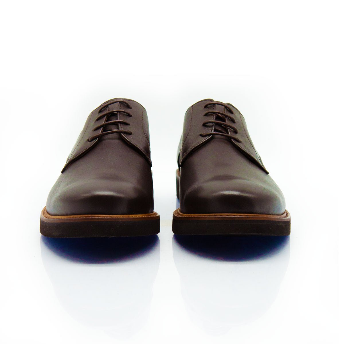 Figini - Stringata Derby flex in vitello anticato testa moro - Figini Milano