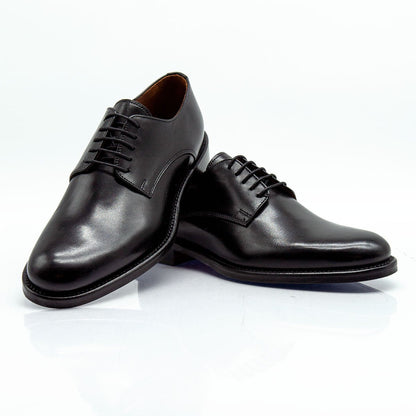Figini - Stringate Derby Classiche in Vitello Nero - Figini Milano
