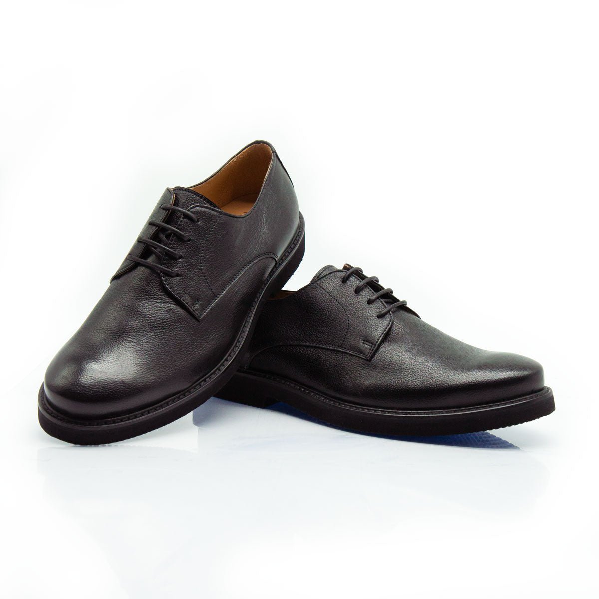 Figini - Stringate Derby extralight in vitello bottalato nero - Figini Milano