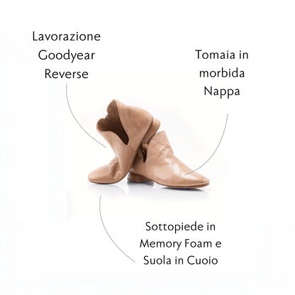 Figini - Tronchetto guanto aperto in caviglia con tacco di 2 cm in nappa nude - Figini Milano