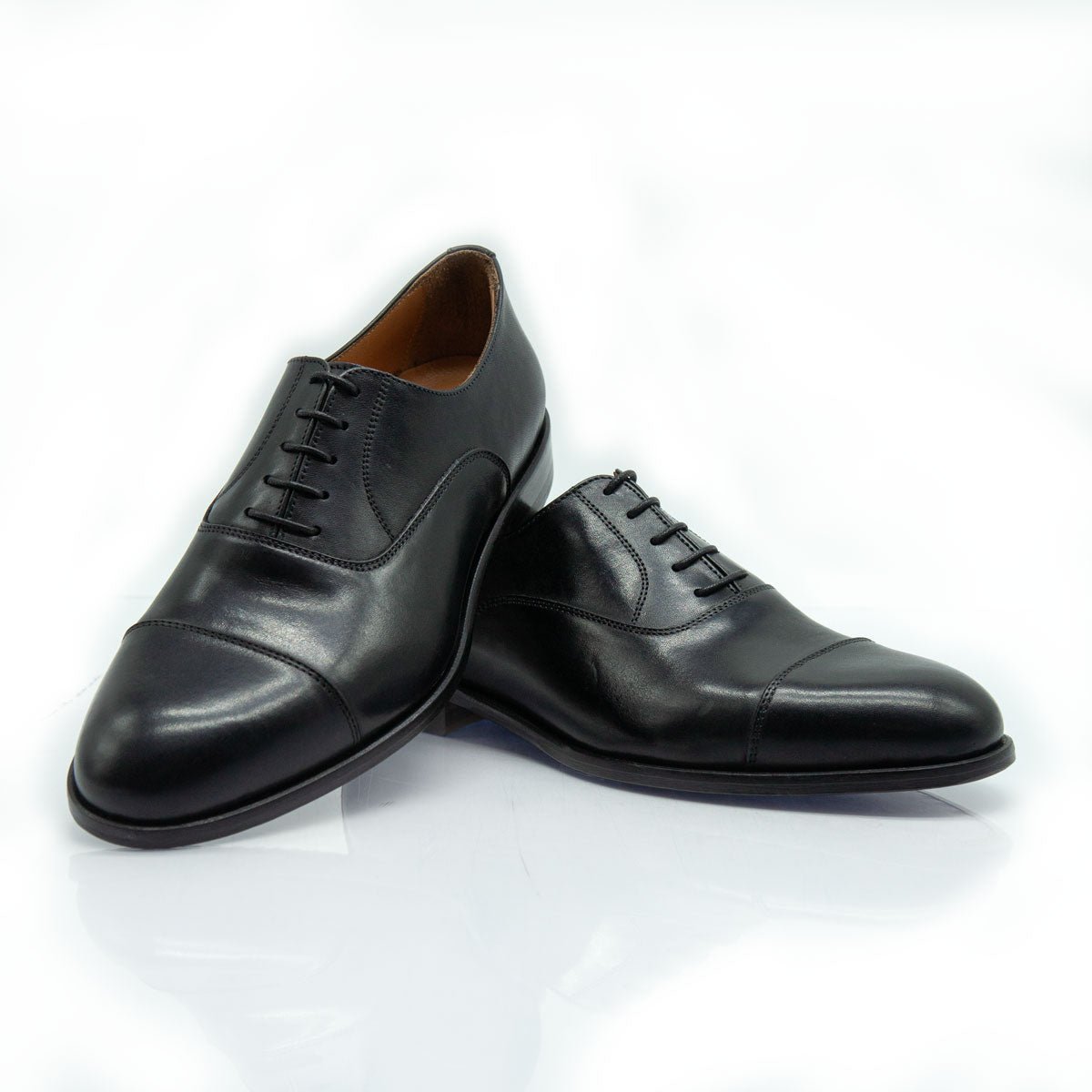 Fiigini - Stringate Francesine con Puntale in Vitello nero - Figini Milano