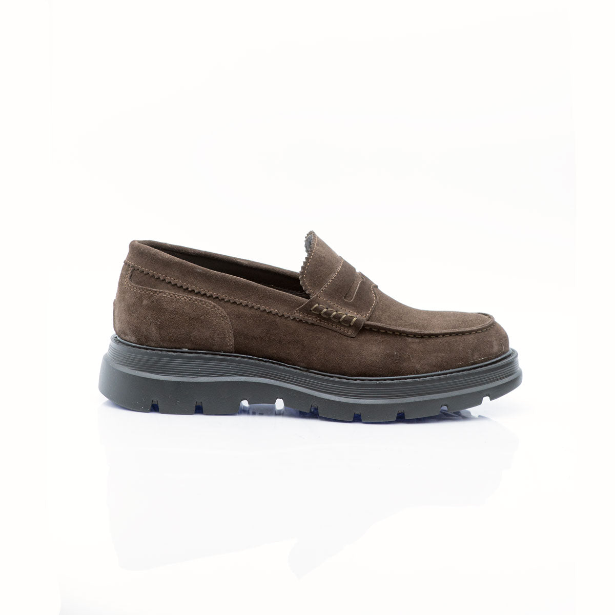 Figini- Brown suede Loafer with extralight sole
