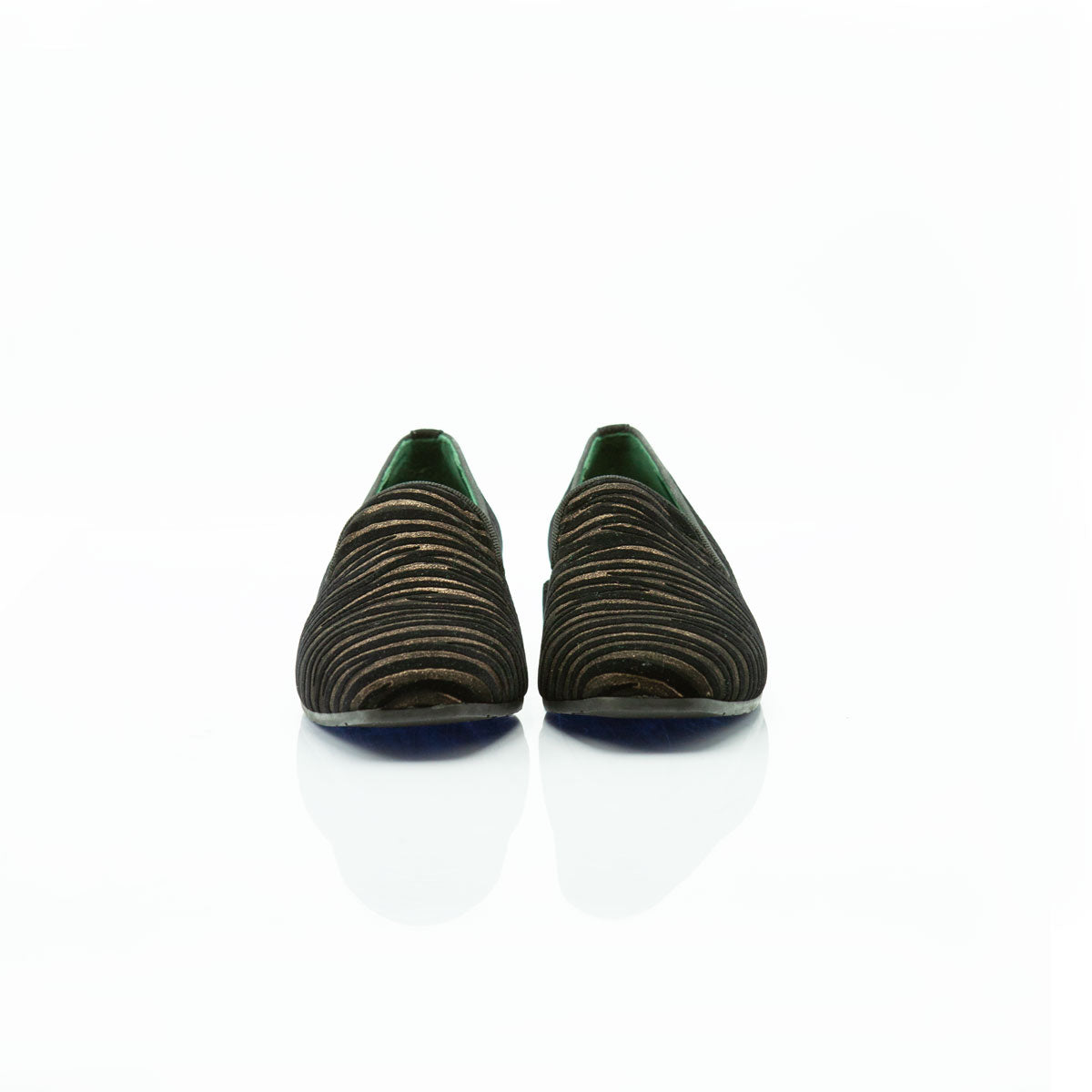 Figini - Slip-on con tacco 3 cm in Camoscio zebrato Nero