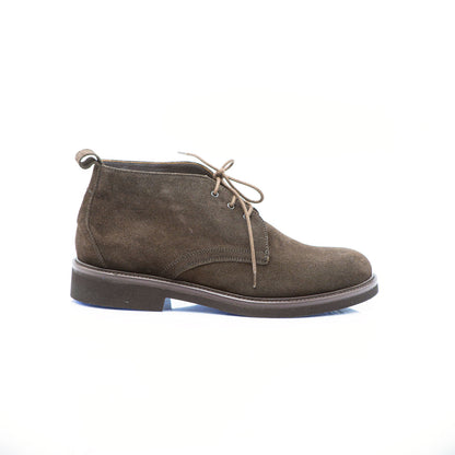 Figini- Dark Brown suede Lace-up Boots