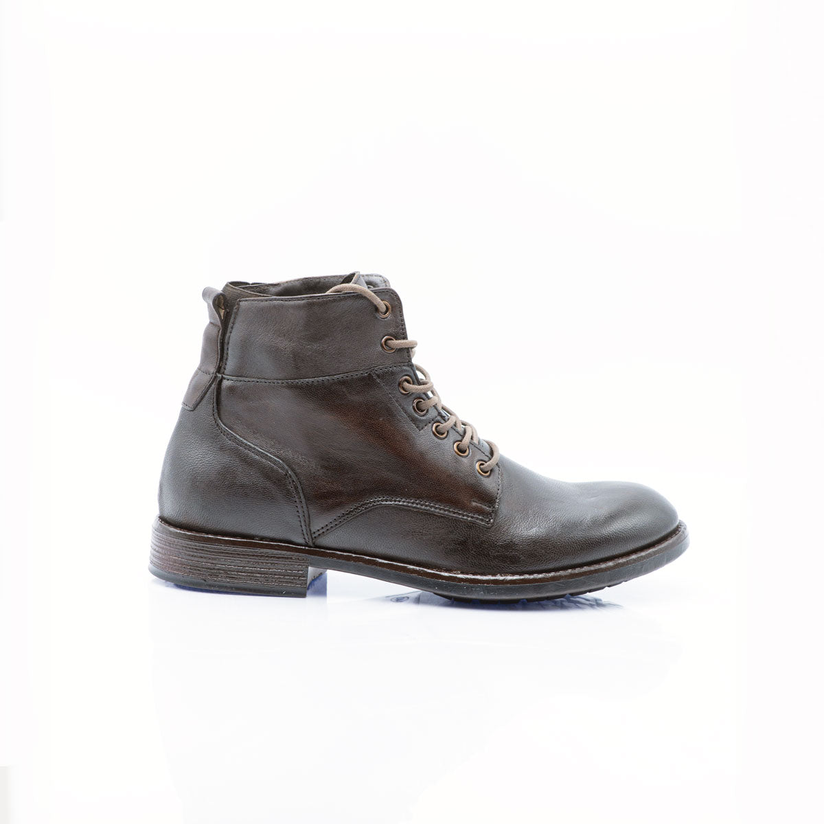 Figini- Dark Brown Calf leather Lace up Boots