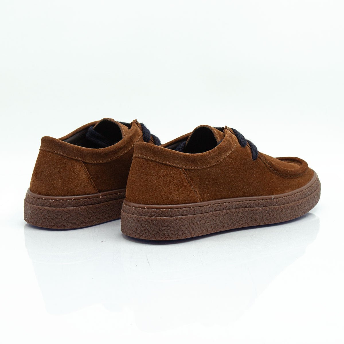 Re Blu - Mocassini Sneakers in camoscio ingrassato cuoio - Figini Milano