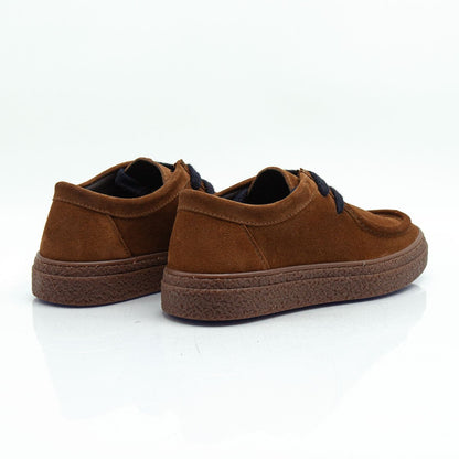 Re Blu - Mocassini Sneakers in camoscio ingrassato cuoio - Figini Milano