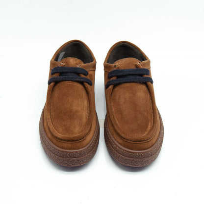 Re Blu - Mocassini Sneakers in camoscio ingrassato cuoio - Figini Milano
