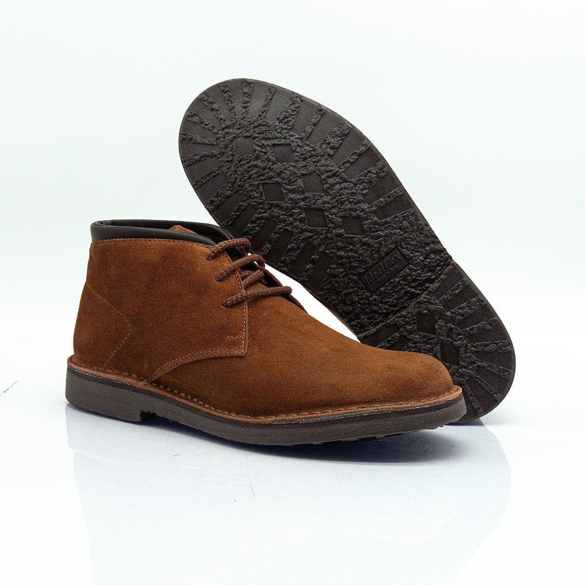 Re Blu - Polacchi Desert Boots in camoscio ingrassato cuoio - Figini Milano