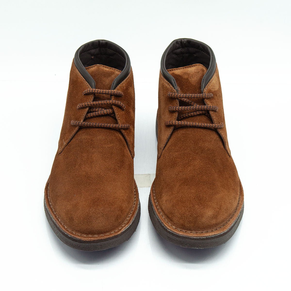Re Blu - Polacchi Desert Boots in camoscio ingrassato cuoio - Figini Milano