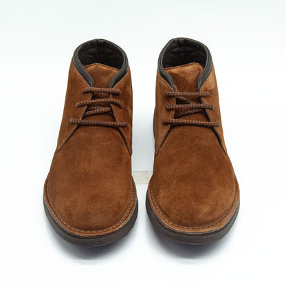 Re Blu - Polacchi Desert Boots in camoscio ingrassato cuoio - Figini Milano