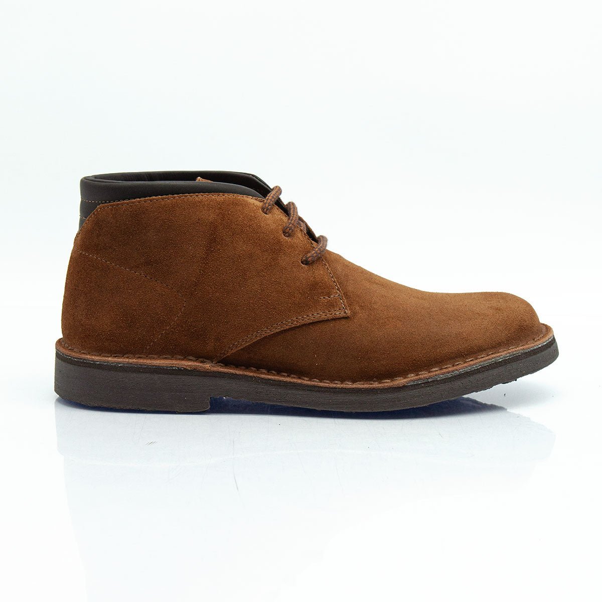 Re Blu - Polacchi Desert Boots in camoscio ingrassato cuoio - Figini Milano