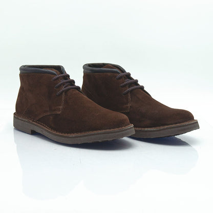 Re Blu - Polacchi Desert Boots in camoscio ingrassato testamoro - Figini Milano
