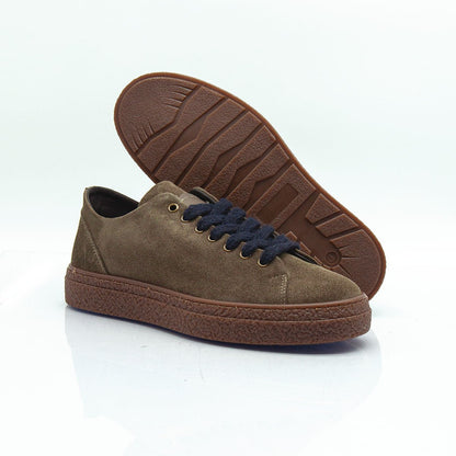 Re Blu - Sneakers in camoscio ingrassato taupe - Figini Milano