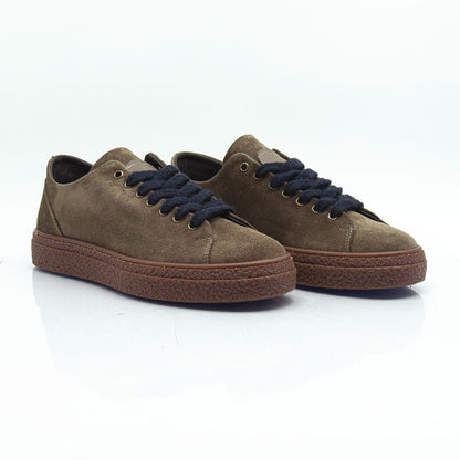 Re Blu - Sneakers in camoscio ingrassato taupe - Figini Milano
