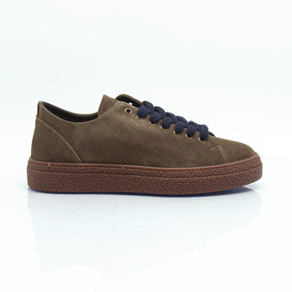 Re Blu - Sneakers in camoscio ingrassato taupe - Figini Milano