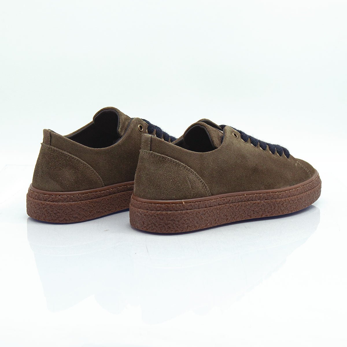 Re Blu - Sneakers in camoscio ingrassato taupe - Figini Milano