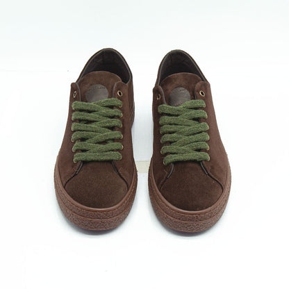 Re Blu - Sneakers in camoscio ingrassato testamoro - Figini Milano