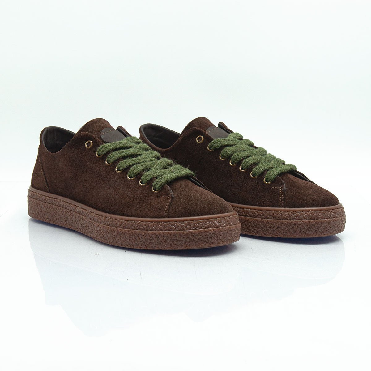 Re Blu - Sneakers in camoscio ingrassato testamoro - Figini Milano