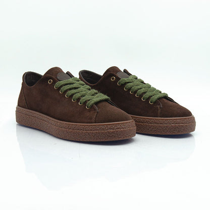 Re Blu - Sneakers in camoscio ingrassato testamoro - Figini Milano