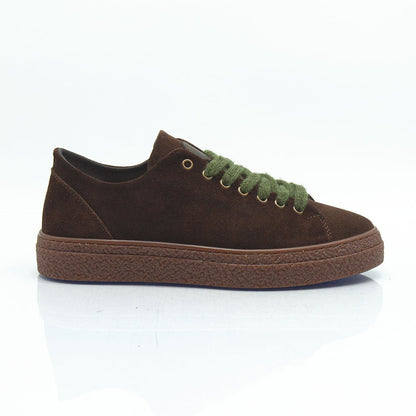 Re Blu - Sneakers in camoscio ingrassato testamoro - Figini Milano