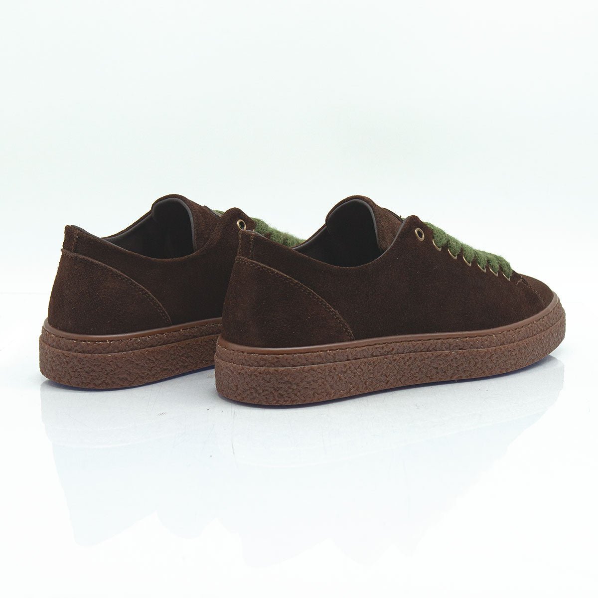 Re Blu - Sneakers in camoscio ingrassato testamoro - Figini Milano