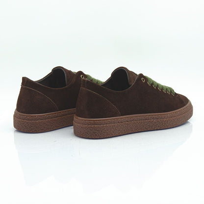 Re Blu - Sneakers in camoscio ingrassato testamoro - Figini Milano