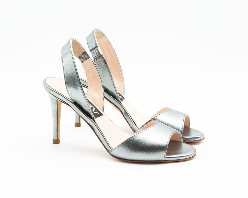 Figini - Laminated leather 8 cm high-heel Sandals