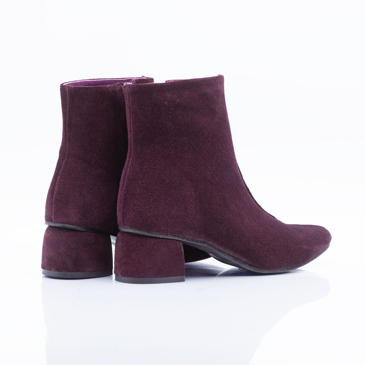 Figini Burgundy Suede Ankle Boots 4 cm Heels